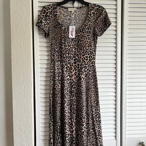 Jessica Simpson Cheetah Print MIdi Dress